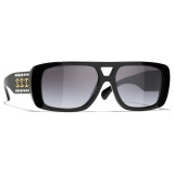 Chanel - Pilot Sunglasses - Black Gray Gradient - Chanel Eyewear