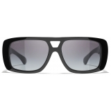 Chanel - Pilot Sunglasses - Black Gray Gradient - Chanel Eyewear