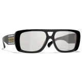 Chanel - Occhiali da Sole Pilota - Nero Grigio - Chanel Eyewear