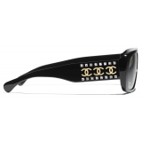 Chanel - Pilot Sunglasses - Black Gray - Chanel Eyewear