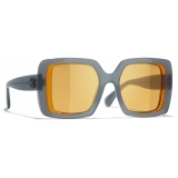 Chanel - Occhiali da Sole Quadrati - Grigio Giallo - Chanel Eyewear