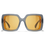 Chanel - Occhiali da Sole Quadrati - Grigio Giallo - Chanel Eyewear