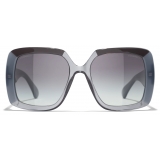 Chanel - Occhiali da Sole Quadrati - Grigio - Chanel Eyewear