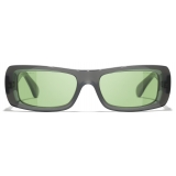 Chanel - Occhiali da Sole Rettangolare - Grigio Verde - Chanel Eyewear