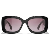 Chanel - Rectangular Sunglasses - Black Burgundy Gradient - Chanel Eyewear