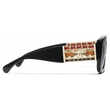 Chanel - Rectangular Sunglasses - Black Burgundy Gradient - Chanel Eyewear