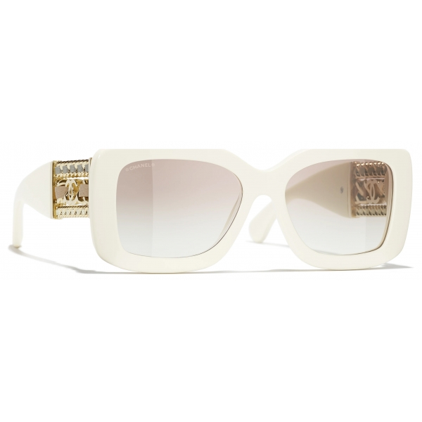 Chanel - Rectangular Sunglasses - Ivory Brown Gradient - Chanel Eyewear