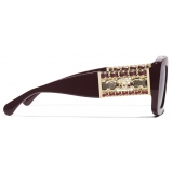 Chanel - Rectangular Sunglasses - Burgundy Gray Gradient - Chanel Eyewear