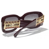 Chanel - Rectangular Sunglasses - Burgundy Gray Gradient - Chanel Eyewear