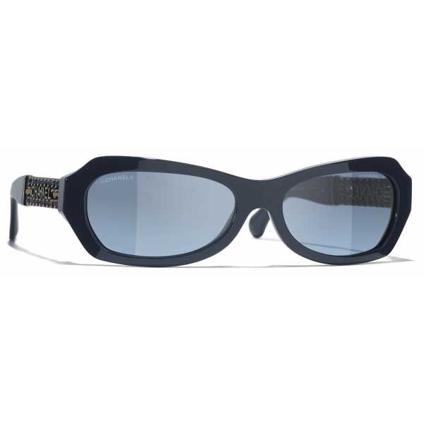 Chanel - Occhiali da Sole Rettangolare - Blu - Chanel Eyewear