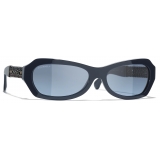 Chanel - Rectangular Sunglasses - Blue - Chanel Eyewear