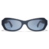 Chanel - Occhiali da Sole Rettangolare - Blu - Chanel Eyewear