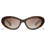 Chanel - Cat-Eye Sunglasses - Dark Tortoise Brown Polarized Gradient - Chanel Eyewear