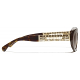 Chanel - Cat-Eye Sunglasses - Dark Tortoise Brown Polarized Gradient - Chanel Eyewear