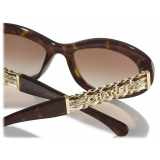 Chanel - Cat-Eye Sunglasses - Dark Tortoise Brown Polarized Gradient - Chanel Eyewear