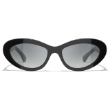 Chanel - Cat-Eye Sunglasses - Black Gray Polarized Gradient - Chanel Eyewear