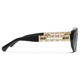 Chanel - Occhiali da Sole Cat-Eye - Nero Grigio Polarizzare Sfumate - Chanel Eyewear