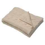 Avvenice - Loro Piana Cashmere Braided Blanket - Cream - Home - Luxury Exclusive Collection