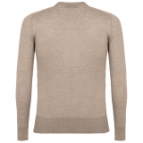 Avvenice - Finis - Man Loro Piana Extrafine Cashmere V-Neck Sweater - Tundra - Knitwear - Luxury Exclusive Collection