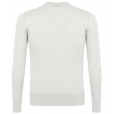 Avvenice - Finis - Maglione Girocollo Uomo in Cashmere Extrafine Loro Piana - Bianco - Maglieria - Luxury Exclusive Collection