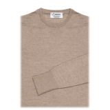 Avvenice - Finis - Man Loro Piana Extrafine Cashmere Crew Neck Sweater - Tundra - Knitwear - Luxury Exclusive Collection