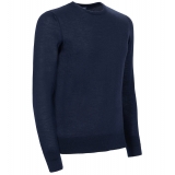 Avvenice - Finis - Maglione Girocollo Uomo in Cashmere Extrafine Loro Piana - Blu - Maglieria - Luxury Exclusive Collection