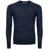 Avvenice - Finis - Maglione Girocollo Uomo in Cashmere Extrafine Loro Piana - Blu - Maglieria - Luxury Exclusive Collection