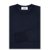 Avvenice - Finis - Maglione Girocollo Uomo in Cashmere Extrafine Loro Piana - Blu - Maglieria - Luxury Exclusive Collection