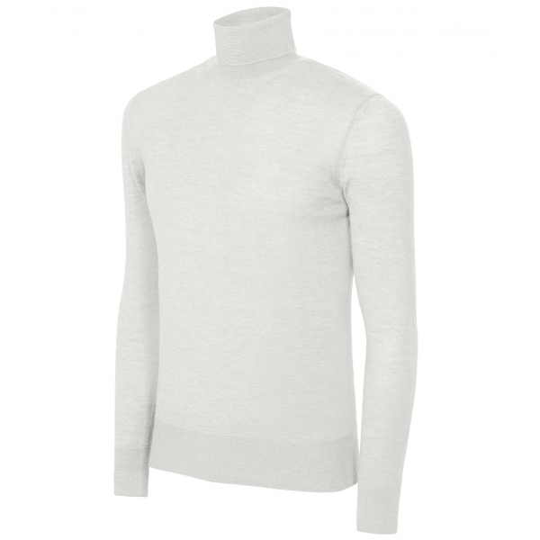 Avvenice - Finis - Man Loro Piana Extrafine Cashmere Turtleneck Sweater - White - Knitwear - Luxury Exclusive Collection