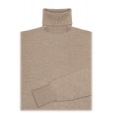 Avvenice - Finis - Man Loro Piana Extrafine Cashmere Turtleneck Sweater - Tundra - Knitwear - Luxury Exclusive Collection