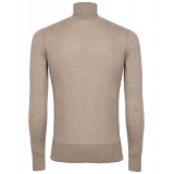 Avvenice - Finis - Man Loro Piana Extrafine Cashmere Turtleneck Sweater - Tundra - Knitwear - Luxury Exclusive Collection