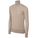 Avvenice - Finis - Man Loro Piana Extrafine Cashmere Turtleneck Sweater - Tundra - Knitwear - Luxury Exclusive Collection