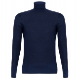 Avvenice - Finis - Maglione Dolcevita Uomo in Cashmere Extrafine Loro Piana - Blu - Maglieria - Luxury Exclusive Collection