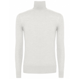 Avvenice - Finis - Maglione Dolcevita Uomo in Cashmere Extrafine Loro Piana - Bianco - Maglieria - Luxury Exclusive Collection