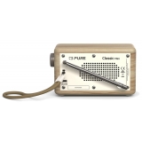 Pure - Classic Mini - The Charming Portable Digital Radio - Cotton White/Oak - High Quality Digital Radio