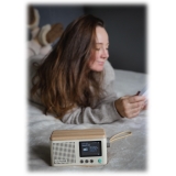 Pure - Classic Mini - The Charming Portable Digital Radio - Cotton White/Oak - High Quality Digital Radio