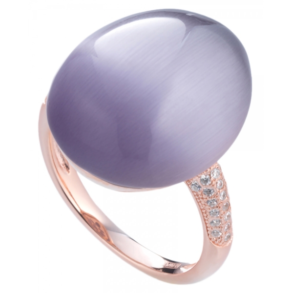 Tsars Collection - Anello Olga Viola - Handmade in Swiss - Luxury Exclusive Collection