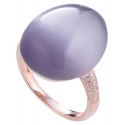 Tsars Collection - Anello Olga Viola - Handmade in Swiss - Luxury Exclusive Collection