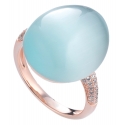 Tsars Collection - Anello Olga Azzurro - Handmade in Swiss - Luxury Exclusive Collection