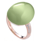 Tsars Collection - Anello Olga Verde - Handmade in Swiss - Luxury Exclusive Collection