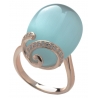 Tsars Collection - Olga Blue Spiral Ring - Handmade in Swiss - Luxury Exclusive Collection