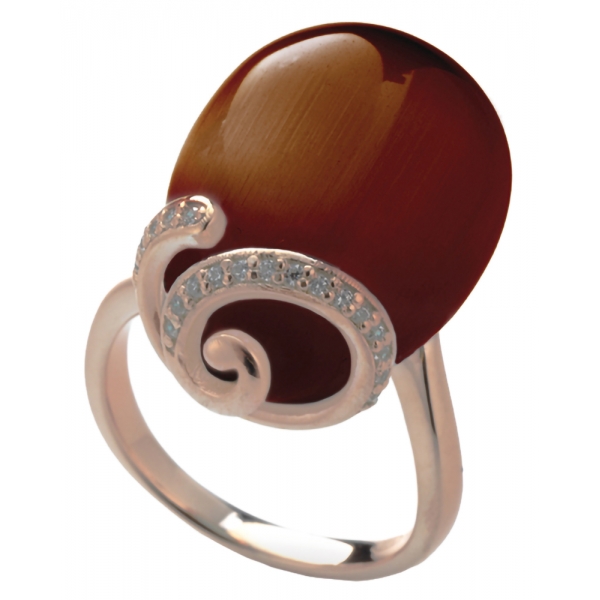 Tsars Collection - Anello Olga Bronzo Spirale - Handmade in Swiss - Luxury Exclusive Collection