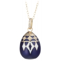 Tsars Collection - Collana Empress Maria Blu e Bianca - Handmade in Swiss - Luxury Exclusive Collection