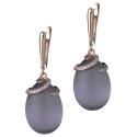 Tsars Collection - Olga Purple Spiral Earrings - Handmade in Swiss - Luxury Exclusive Collection