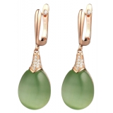 Tsars Collection - Olga Green Earrings - Handmade in Swiss - Luxury Exclusive Collection