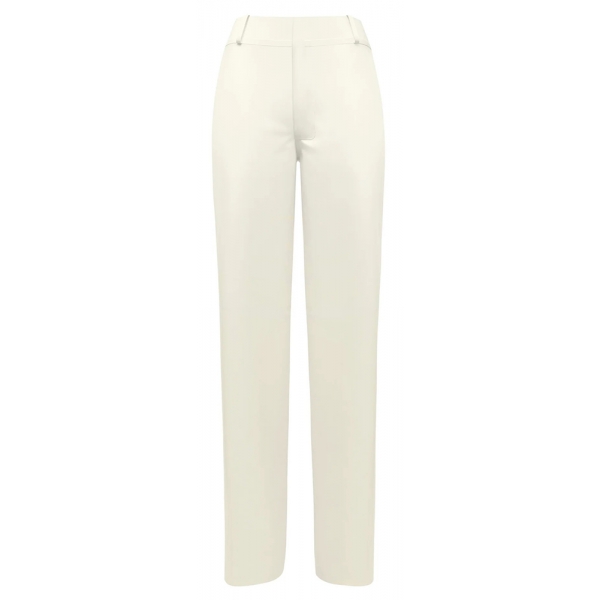 Belarex - Cannes Palazzo Trousers - White - Trousers - Lingerie - Luxury Exclusive Collection