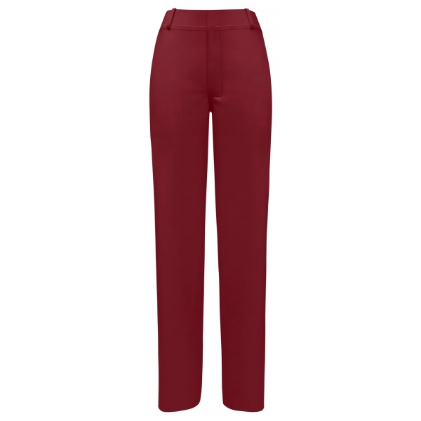 Belarex - Cannes Palazzo Trousers - Dark Red - Trousers - Lingerie - Luxury Exclusive Collection