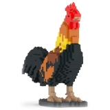 Jekca - Rooster 01 - Big - Lego - Sculpture - Construction - 4D - Brick Animals - Toys