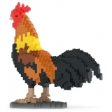 Jekca - Rooster 01 - Big - Lego - Sculpture - Construction - 4D - Brick Animals - Toys