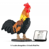 Jekca - Rooster 01 - Big - Lego - Sculpture - Construction - 4D - Brick Animals - Toys